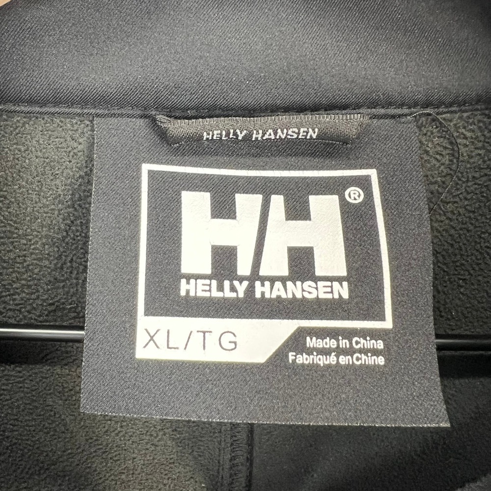 Helly Hansen Softshell Jacket Mens XL Black Full Zip Fleece Lined Outdoor EUC - Picture 2 of 8